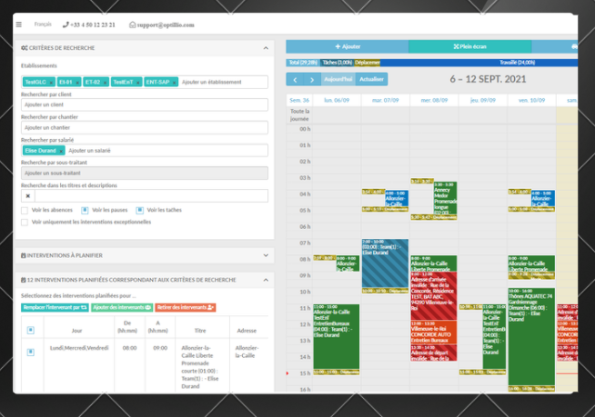 Planning en ligne